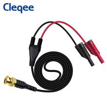 Cleqee P1064 Gold-plated Pure Copper BNC Q9 To Dual 4mm Stackable Shrouded Banana Plug Test Lead Probe Cable 120CM New Arrival 2024 - buy cheap