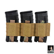 DMgear Tactical Triple 556 Magazine Pouch Partition Compartment Mag Carrier Elastic Hook&Loop 2024 - buy cheap