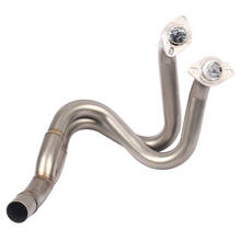 Slip on Motorcycle Exhaust Head Connect Tube Link Pipe  Stainless Steel Exhaust System For Kawasaki ER6N ER6F 2012-2016 2024 - buy cheap