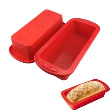 Silicone Cake Mold Rectangle Pan Bakeware Moulds Bread Toast Candy Mold Form Bakeware Baking Dishes Pastry Tools Loaf Pans 2024 - buy cheap