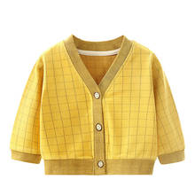 Suéter con cuello en V para bebé recién nacido, cárdigan Unisex, Tops para niño y niña, chaqueta de invierno, ropa para niño niña 2024 - compra barato
