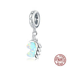 925 sterling silver woman fashion jewelry unicorn charms beads fit bangle bracelet & necklace making unicorn pendant DIY 2020 2024 - buy cheap