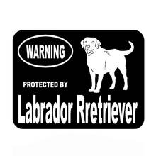 Creative Animal Car Sticker Protected By Labrador Car Warning Sign Sticker Covering The Body Vinyl Decals Accessories Kk14*10cm 2024 - buy cheap