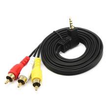 3.5mm Mini AV to 3 RCA Male Adapter Audio Video Camcorder Cable 6FT Audio Video Camcorder Cable PVC Jacket 2024 - buy cheap