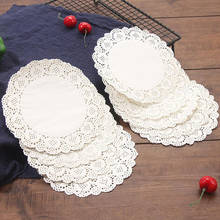 100Pcs 5 sizes White Round Lace Paper Doilies Vintage Coasters / Placemat Craft Wedding Christmas Table Decoration 2024 - buy cheap