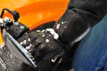Водонепроницаемые кожаные перчатки для мотоцикла, мотокросса, велосипеда, теплые зимние черные перчатки 2024 - купить недорого