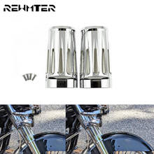 Motorcycle Upper Front Fork Boot Slider Shock Covers Chrome For Harley Touring Road Glide Street Glide FLHR 1980-2013 2014-2016 2024 - buy cheap