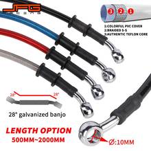 Motorcycle 28° Banjo Bolts 400MM-1500MM Braided Brake Hose Line Steel Brake Cable Hydraulic For KTM HONDA YAMAHA KAWASAKI SUZUKI 2024 - buy cheap