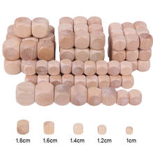 100 PCS 10mm 12mm 14mm 16mm 18mm 6 Side Wood Dice With round Corner Blank for DIY Decorating Craft Projects Kid Toys Board Games 2024 - buy cheap