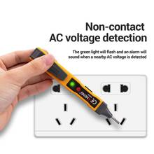 Lápis bonde do teste da bateria da continuidade do verificador da pena do não-contato do detector de tensão de aneng vd806 ac/dc com alarme claro sadio 2024 - compre barato