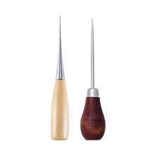 Wooden Handle Awls DIY Leather Tent Sewing Awl Pin Punch Hole Shoes Repair Tool Hand Stitcher Leather craft Needle 2024 - buy cheap