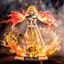 NEW 20cm Demon Slayer Rengoku Kyoujurou PVC Action Figures Toys GK Anime Kimetsu No Yaiba PVC Figurine Toy 2024 - buy cheap