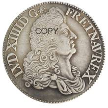 France 1685-1689 5 Years Available 1 Ecu - Louis XIV 1687 Silver Plated Copy Coins 2024 - buy cheap