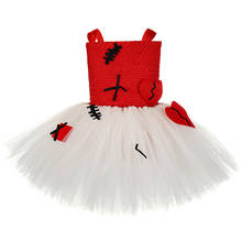Disfraces de Halloween de miedo para niña, vestido de Cosplay de muñeca vuodoo para fiesta de carnaval, vestidos de tutú de lujo para niña 2024 - compra barato