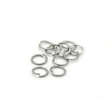 Doreenbeads aço inoxidável abriu anéis de salto redondo cor prata 3.5mm( 1/8 ") diâmetro, 150 peças novo quente 2024 - compre barato