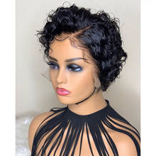 Pixie Cut Lace Wig Preplucked Bob 360 Lace Frontal Wigs Short Curly 13x4 Lace Front Human Hair Wigs Glueless Brazilian Remy 2024 - buy cheap