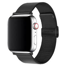 Ремешок из нержавеющей стали для Apple Watch band 44 мм 40 мм iWatch band 38 мм 42 мм металлический браслет Миланская петля Apple watch 5 4 3 2 38 2024 - купить недорого
