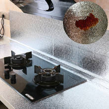 Кухня самоклеющиеся наклейки Толстая алюминиевая фольга для кухни стикер для шкафа водонепроницаемые самоклеющиеся влагостойкие обои 2024 - купить недорого