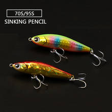 Pencil Fishing Lure Artificial Bait Sinking Wobblers For Pike 7cm 14g Fishing Accessories 3D Eyes Leurre Peche Fishing Lures 2024 - buy cheap