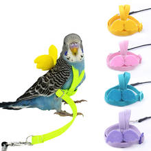 Conjunto de arreio para pássaro e papagaio ajustável, treinamento anti-mordida, para papagaio, corda voadora ao ar livre para baratas, pássaros pequenos 2024 - compre barato