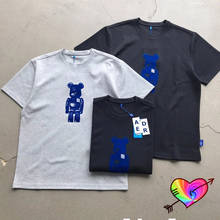 ADER ERROR Bear T-shirt 2021 Men Women Blue Bear Flocking Cartoon Logo Adererror Tee 1:1 High Quality ADER Tops Short Sleeve 2024 - buy cheap