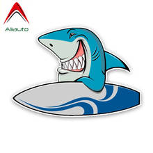 Aliauto Interesting Surfboards & Sharks Car Sticker Cartoon Colored PVC Decoration Decal for Volkswagen Renault Peugeot,15*10CM 2024 - buy cheap