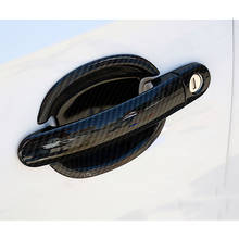 For Volkswagen VW Up 2011-2019 Carbon Fiber Printed Exterior Side Door Handle Cover Door Bowl Trim Moulding Frame Bezel 2024 - buy cheap