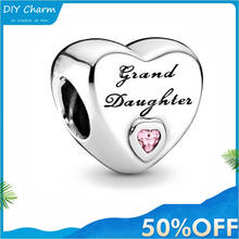 925 Sterling Silver Metal Beads Granddaughter Love Charm fir Original Pandora charms Silver 925 Bracelet Genuine Valentine Gifts 2024 - buy cheap