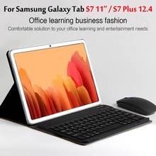 case For Samsung Galaxy Tab S7 Plus 12.4 inch SM-T970 T975 wireless Bluetooth keyboard Tablet cover For S7 11\" 2020 T870 T875 2024 - buy cheap
