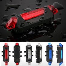 New 5 LEDs USB Rechargeable Cycling Bike Bicycle Rear Safety Tail Warning Light для велосипеда велосипедные аксусуары 2024 - buy cheap