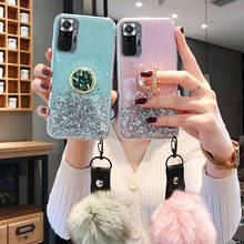 Bling caso bola de pele brilhante para xiaomi redmi nota 10 pro caso silicone capa de telefone em xiaomi redmi nota 10s note10 pro max pára-choques 2024 - compre barato