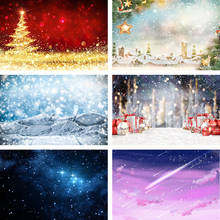 Avezano Merry Christmas Tree Backdrop Winter Gift Photography Background Studio Shiny Bokeh Snowflakes Decor Photozone Photocall 2024 - buy cheap