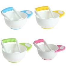 Baby Food Mills Baby Learn Dishes Two-piece Grinding Bowl Handmade Grinding Food Supplement Children Infant Food Mills Feeding 2024 - buy cheap