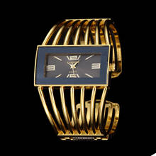 Relógio feminino ouro rosê, relógio de pulso feminino elegante 2024 - compre barato