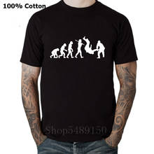 Camiseta bjj evolution masculina, camiseta de manga curta brasileira do jiu jitsu judo, camiseta de malhação personalizada com gola redonda, camiseta fighter 2024 - compre barato