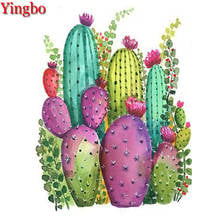 Cactus plantas suculentas pintura de diamantes cuadro completo cuadrado redondo 5 d diy kits de diamantes patrón de bordado de mosaico conjunto de punto de cruz, 2024 - compra barato