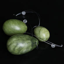 Ovo de jade natural 3 tamanhos, feminino, chão pelvic, músculo, kegel, exercício, aperto vaginal, exercício, bola yoni ben wa 2024 - compre barato