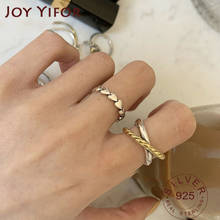 Anillos de plata de ley 925 para mujer y parejas, joyería Vintage hecha a mano con Cruz geométrica tailandesa, regalos de cumpleaños 2024 - compra barato