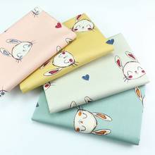 160x50cm Cartoon Lovely Bunny Heart Twill Cotton Sewing Fabric, Making Children's Bedding Cloth 2024 - buy cheap