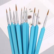 10Pcs/set Wolf Hair Hook Line Pen Fine Paint Brush Pen Set Artist Watercolor Acrylic Painting Brush Art Drawing Supplies 2024 - buy cheap