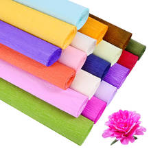 250x25cm high quality Colored Crepe Paper Roll Origami Crinkled Dried flower Craft DIY Flowers Decoration Gift Wrapping 24 color 2024 - buy cheap