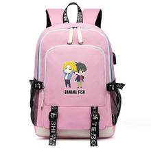 BANANA FISH Anime Bookbag Large School Bags Kawaii Women Backpack Ash Lynx Oxford Travel Bagpack USB Port Laptop Back Pack 2024 - buy cheap