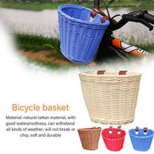 21*16*16cm Kids Rattan Front Handlebar Bike Basket Kids Handwoven Bike Basket For Boys And Girls Bicycles 2024 - buy cheap