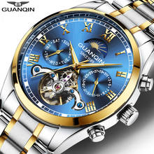 Guanqin 2020 Luminous Watch Male Mechanical Watch Automatic Tourbillon Waterproof Mens Watch Calendar Date Relogio Masculino 2024 - buy cheap