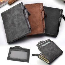 Mens Leather Business Soft Wallet Coins Pocket Credit Card Holder Purse with Zip 2024 - buy cheap