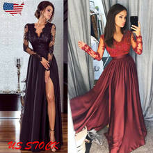 New trendy Fashion Sexy Ladies see through Women Lady Party Ball Prom Gown Formal Wedding Long Dress Wear Deep V Neck Long Dress 2024 - buy cheap