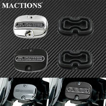 Motorcycle Black/Chrome Rear Brake Master Cylinder Cover Gasket Rubber For Harley Touring 2008-2018 Street Electra Glide Limited 2024 - buy cheap