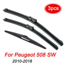 MIDOON Windshield Windscreen Wiper Blades Set For Peugeot 508 SW Estate Front Rear Window 2011 2012 2013 2014 2015 2016 2017 2024 - buy cheap