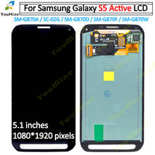 Digitalizador de pantalla táctil para Samsung Galaxy S5 Active LCD G870A 02G G870D G870F, reemplazo de montaje para Samsung S5 Active LCD 2024 - compra barato