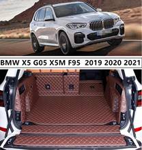 For BMW X5 G05 X5M F95 2019 2020 2021+ Full Rear Trunk Tray Liner Cargo Mat Floor Protector foot pad mats Embroidery Leather 2024 - buy cheap